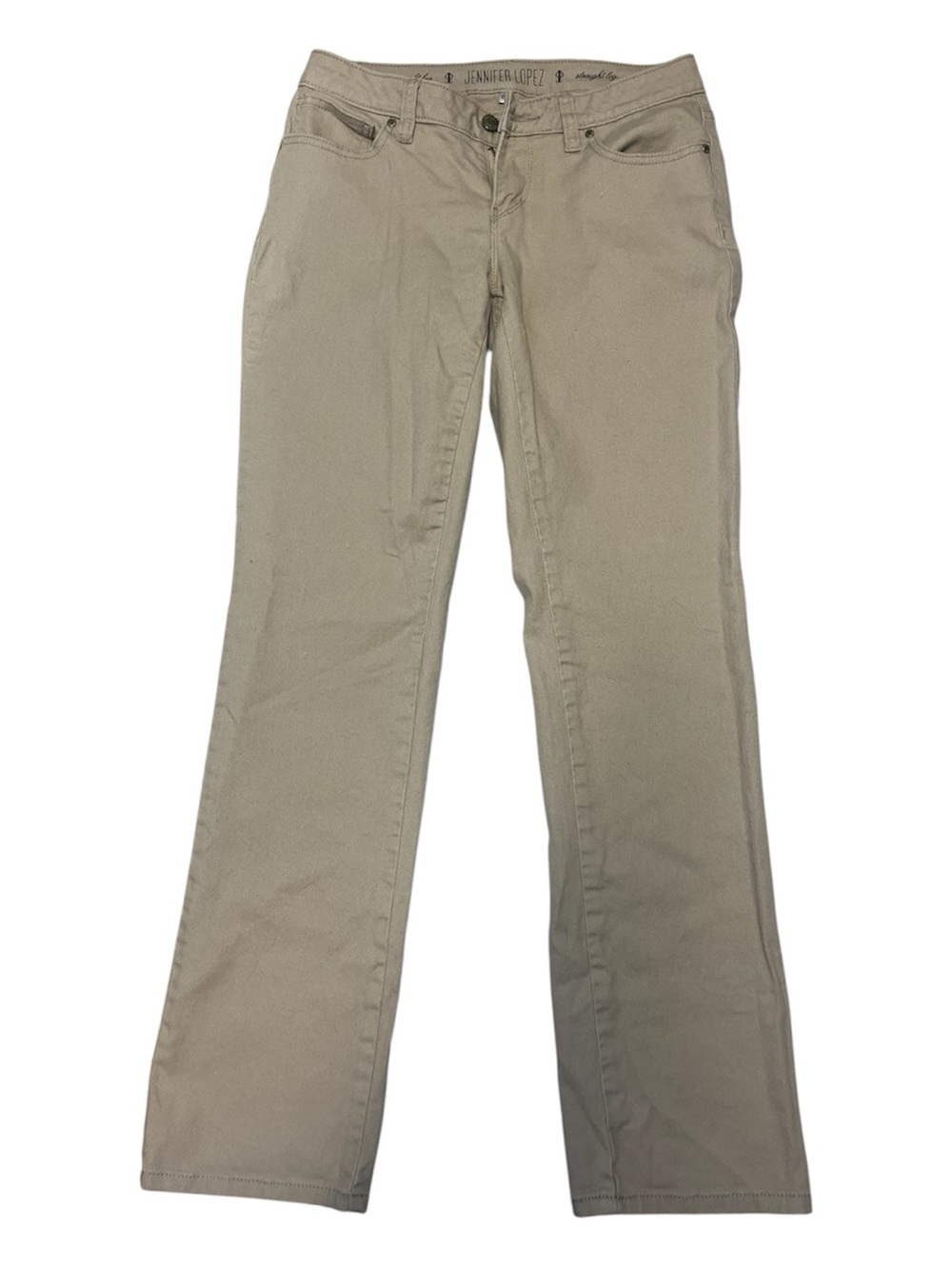 Jennifer Lopez Tan Straight Leg Jeans Sz 4